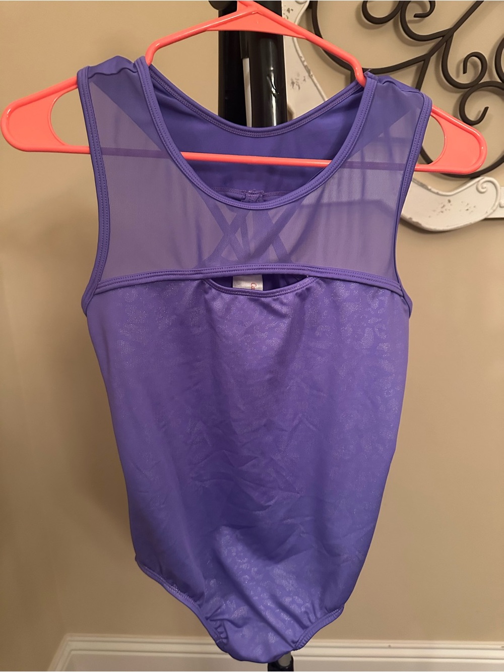 Cat & Jack Lavender Purple Mesh-Back Leotard